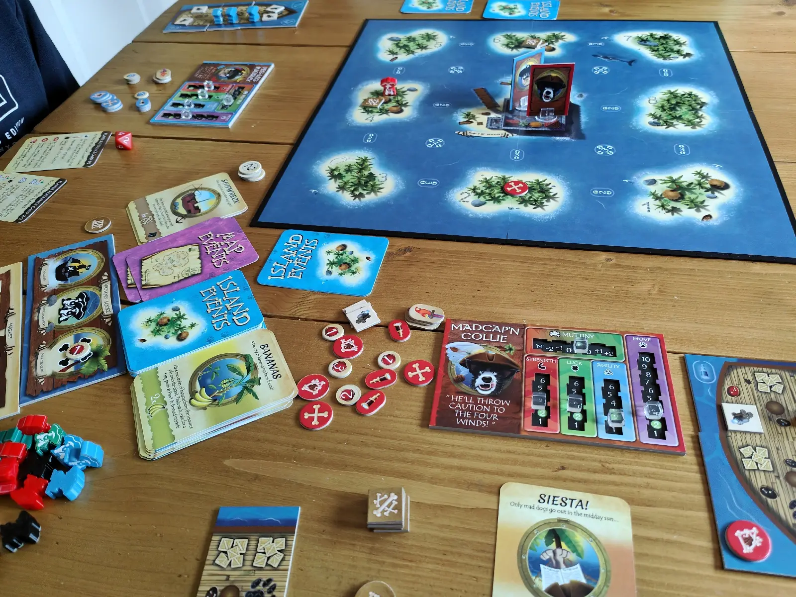 Pugly Pirate Game lset out on a table ready to play